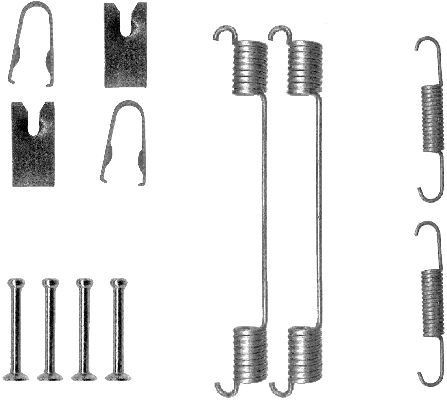 HELLA Tilbehørsett, bremsesko 8DZ 355 200-871 HELLA 8DZ 355 200-871 Tilbehørsett, bremsesko