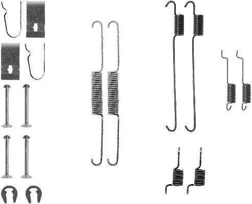 HELLA Lisakomplekt, Piduriklotsid 8DZ 355 201-051 HELLA 8DZ 355 201-051 originaal Lisakomplekt piduriklotsid Suzuki sx4 ey gy hind