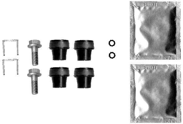 HELLA Accessory Kit, brake caliper 8DZ 355 201-661 HELLA Caliper rebuild kit 8DZ 355 201-661 evaluation