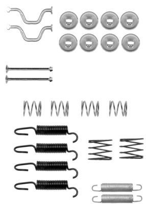 HELLA Kit di accessori per ganasce freno 8DZ 355 201-821 8DZ 355 201-821 costo Kit di accessori per ganasce freno NISSAN CABSTAR HELLA