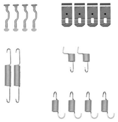 HELLA Lisakomplekt, seisupiduriklotsid 8DZ 355 201-971 8DZ 355 201-971 Lisakomplekt piduriklotsid HONDA CR-V HELLA