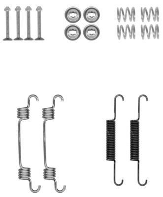 HELLA Toebehoren, parkeerremschoen 8DZ 355 202-001 HELLA 8DZ 355 202-001 Rem montageset SSANGYONG Musso SUV goedkoop