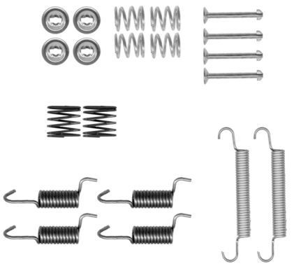 HELLA Toebehoren, parkeerremschoen 8DZ 355 202-141 Dacia LOGAN Rem montageset HELLA 8DZ 355 202-141