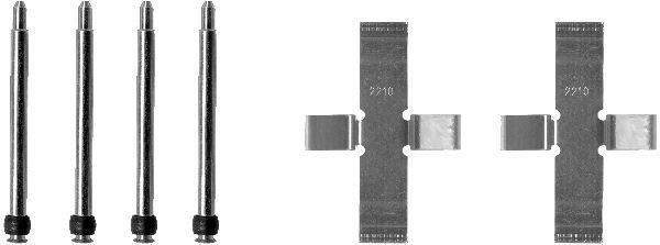 HELLA Accessoireset, schijfremblok 8DZ 355 202-161 Accessoireset, schijfremblok HELLA GLK 8DZ 355 202-161 goedkoop