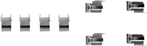 HELLA Accessoireset, schijfremblok 8DZ 355 202-211 8DZ 355 202-211 Accessoireset, schijfremblok JAGUAR XF HELLA