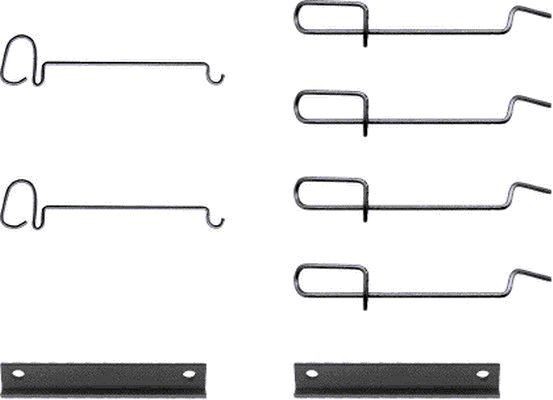 HELLA Kit accessori, pastiglia freno 8DZ 355 202-241 8DZ 355 202-241 costo Kit accessori, pastiglia freno RENAULT TALISMAN HELLA