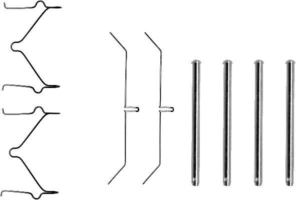 HELLA Kit accessori, pastiglia freno 8DZ 355 202-361 HELLA 8DZ 355 202-361 Kit accessori, pastiglia freno LBX (AY10) prezzo