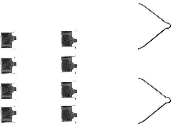 HELLA Kit accessori, pastiglia freno 8DZ 355 202-451 8DZ 355 202-451 costo Kit accessori, pastiglia freno HELLA JAGUAR XF