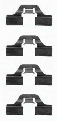 HELLA Lisakomplekt, ketaspiduriklotsid 8DZ 355 202-621 8DZ 355 202-621 Lisakomplekt, ketaspidurikate HELLA SUBARU JUSTY