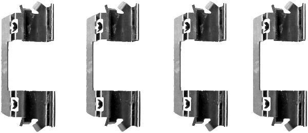 HELLA Monteringssats, bromsbelägg 8DZ 355 202-731 8DZ 355 202-731 HELLA monteringssats, bromsbelägg Mercedes GLK