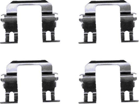 HELLA Monteringssett, bremseklosser 8DZ 355 202-981 Tibehørsett, skivebremse belegg HELLA Opel ADAM 8DZ 355 202-981