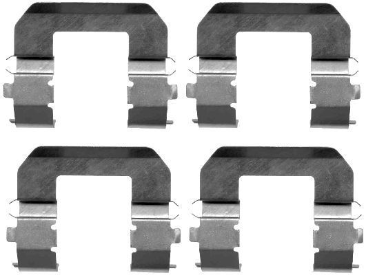 HELLA Monteringssett, bremseklosser 8DZ 355 203-091 8DZ 355 203-091 Tibehørsett, skivebremse belegg KIA EV6 HELLA