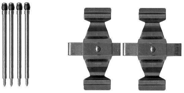 HELLA Jarrupalojen asennussarja 8DZ 355 203-121 8DZ 355 203-121 HELLA Tarvikesarja, jarrupala MERCEDES-BENZ GLK