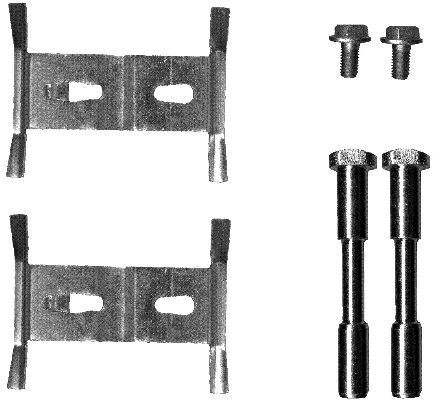 HELLA Kit d'accessoires, plaquette de frein à disque 8DZ 355 203-181 Kit d'accessoires, plaquette de frein à disque HELLA TESLA 8DZ 355 203-181