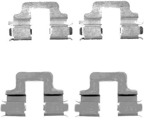 HELLA Monteringssats, bromsbelägg 8DZ 355 203-331 8DZ 355 203-331 HELLA monteringssats, bromsbelägg Dodge JOURNEY