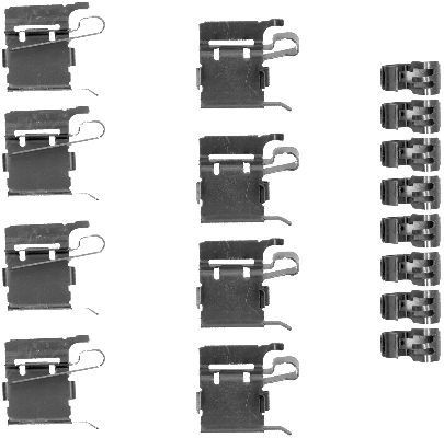 HELLA Lisakomplekt, ketaspiduriklotsid 8DZ 355 203-381 HELLA 8DZ 355 203-381 Lisakomplekt, ketaspidurikate Toyota Corolla NRE180 odav
