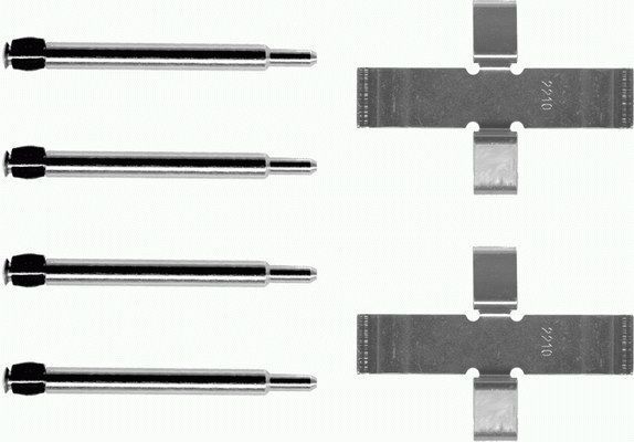 HELLA Accessory Kit, disc brake pads 8DZ 355 203-441 MERCEDES-BENZ 190 HELLA brake pad fitting kit 8DZ355203441