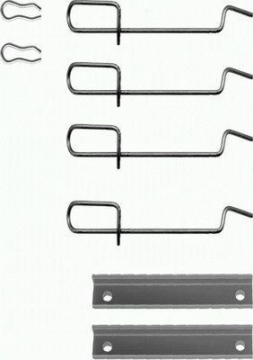 HELLA Accessory Kit, disc brake pads 8DZ 355 203-471 HELLA 8DZ 355 203-471 Accessory Kit, disc brake pads