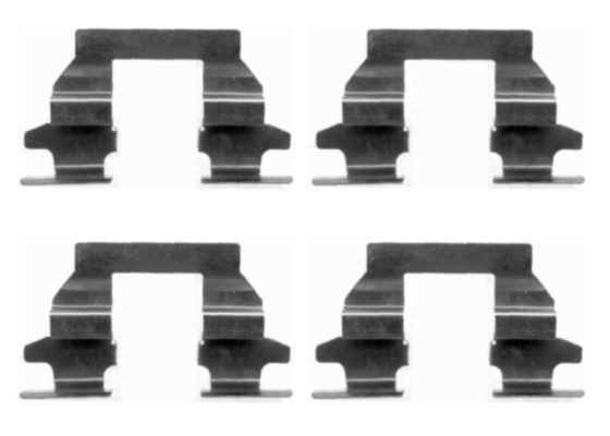 HELLA Monteringssett, bremseklosser 8DZ 355 203-751 Tibehørsett, skivebremse belegg HELLA Renault Symbol 8DZ 355 203-751