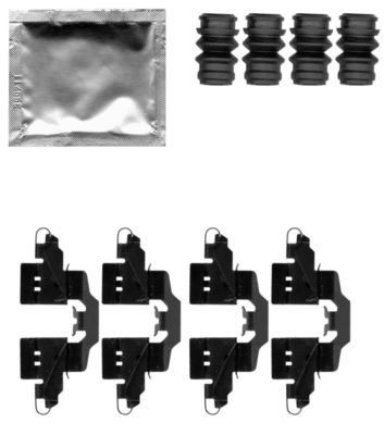HELLA Lisakomplekt, ketaspiduriklotsid 8DZ 355 203-881 HELLA 8DZ355203-881 Lisakomplekt, ketaspidurikate Toyota Corolla NRE180 hind