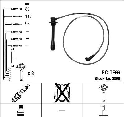 NGK Kit cavi candele 2899 2899 Cavi candele NGK TOYOTA YARIS costo