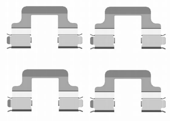 HELLA Accessory Kit, disc brake pads 8DZ 355 204-101 HELLA 8DZ 355 204-101 Volkswagen SCIROCCO brake pad fitting kit price