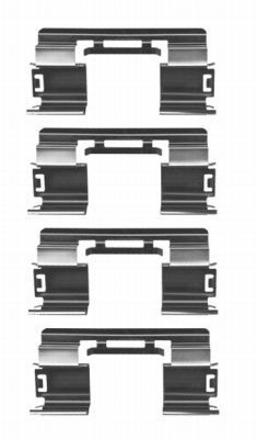 HELLA Lisakomplekt, ketaspiduriklotsid 8DZ 355 204-351 HELLA 8DZ 355 204-351 Lisakomplekt, ketaspidurikate Chevrolet Aveo T300 odav