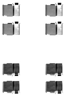 HELLA Monteringssats, bromsbelägg 8DZ 355 204-421 LEXUS monteringssats, bromsbelägg HELLA 8DZ 355 204-421