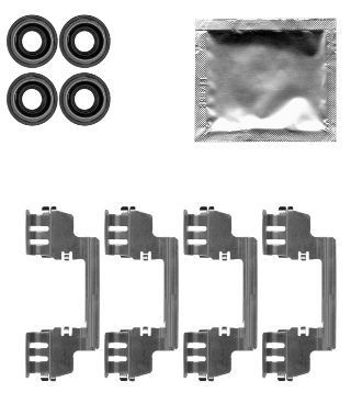 HELLA Kit accessori, pastiglia freno 8DZ 355 204-761 8DZ 355 204-761 costo Kit accessori, pastiglia freno BMW X4 HELLA