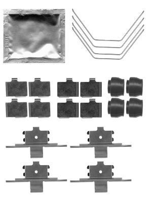HELLA Kit accessori, pastiglia freno 8DZ 355 204-951 8DZ 355 204-951 Kit accessori, pastiglia freno HELLA Tesla