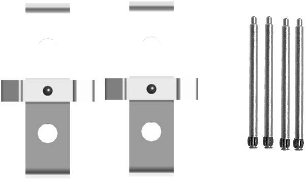 HELLA Kit d'accessoires, plaquette de frein à disque 8DZ 355 205-021 8DZ 355 205-021 HELLA Kit d'accessoires, plaquette de frein à disque Tesla pas cher