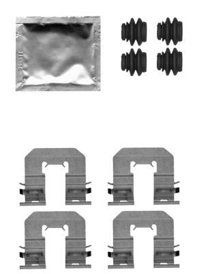 HELLA Kit de acessórios, pastilhas de travão 8DZ 355 205-241 HELLA 8DZ 355 205-241 Kit de acessórios, pastilhas de travão KIA K9 (RJ) a um preço acessível