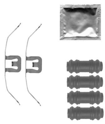 HELLA Toebehoren 8DZ 355 205-481 8DZ 355 205-481 Remklauw revisieset MERCEDES-BENZ CLS HELLA