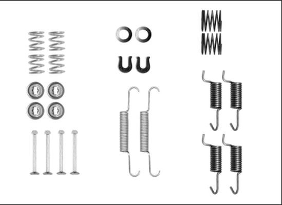 HELLA Toebehoren, parkeerremschoen 8DZ 355 205-941 Hyundai GRANDEUR Rem montageset HELLA 8DZ 355 205-941