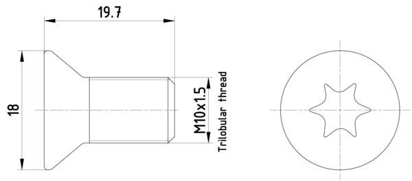 HELLA Bolt, brake disc 8DZ 355 209-111 HELLA 8DZ 355 209-111 VOLVO EC40 I (539) brake disc bolt replacement