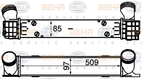HELLA Intercooler 8ML 376 731-794 BMW X5 Intercooler HELLA 8ML 376 731-794