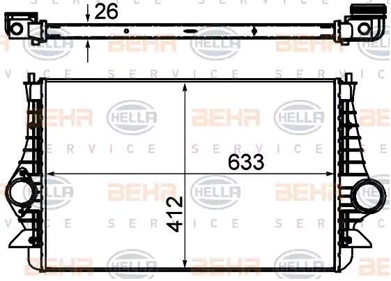 HELLA Intercooler 8ML 376 746-574 Radiator intercooler HELLA GALAXY 8ML 376 746-574 goedkoop