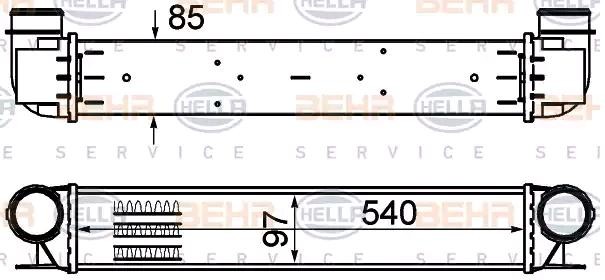 HELLA Intercooler 8ML 376 776-154 8ML 376 776-154 HELLA turbo intercooler for BMW 4 Series