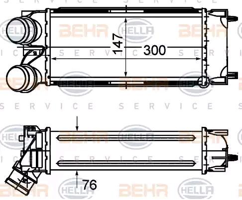 HELLA Intercooler 8ML 376 777-364 Radiateur de turbo HELLA 406 8ML 376 777-364 pas cher
