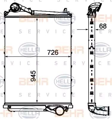 HELLA Intercooler 8ML 376 906-381 8ML 376 906-381 costo Intercooler VOLVO S80 HELLA