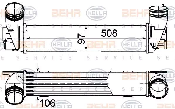 HELLA Intercooler 8ML 376 988-074 BMW X5 Intercooler HELLA 8ML 376 988-074