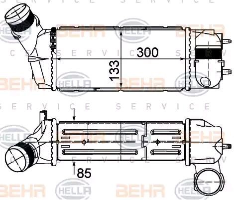 HELLA Ιντερκούλερ 8ML 376 988-114 8ML 376 988-114 Intercooler PEUGEOT 107 HELLA