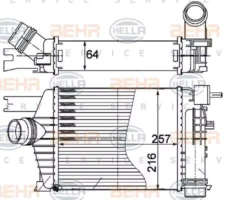 HELLA Ladeluftkühler 8ML 376 988-164 Ladeluftkühler HELLA 19 8ML 376 988-164 günstig