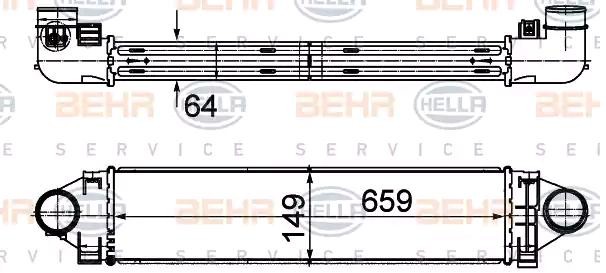 HELLA Intercooler 8ML 376 988-194 Intercooler HELLA GALAXY 8ML 376 988-194 goedkoop