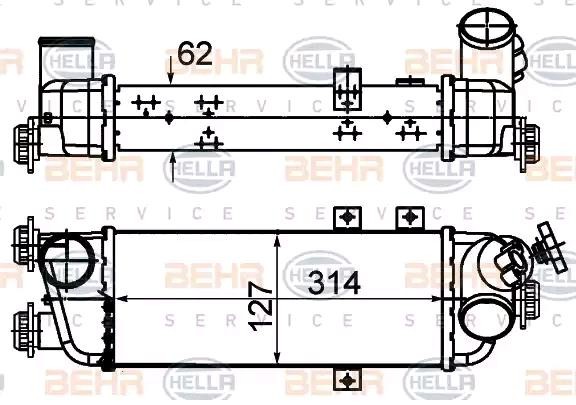 HELLA Intercooler 8ML 376 988-214 8ML 376 988-214 Intercooler KIA SEPHIA HELLA