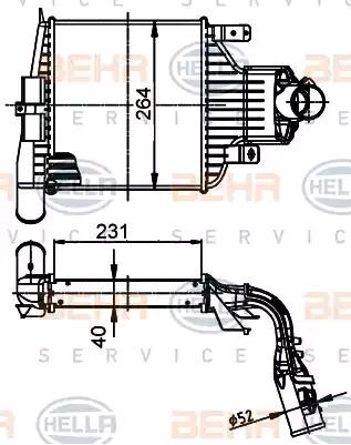 HELLA Intercooler 8ML 376 988-384 Radiator intercooler HELLA MOVANO 8ML 376 988-384 billige