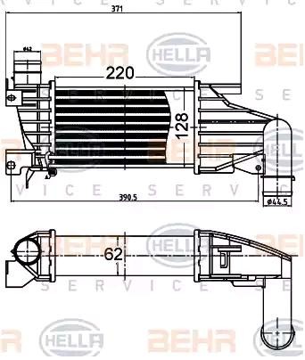 HELLA Intercooler 8ML 376 988-404 8ML 376 988-404 Intercooler OPEL MOVANO HELLA