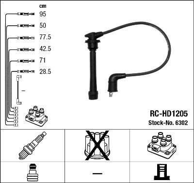 NGK Zündleitungssatz 6302 6302 NGK Zündkabel Hyundai i30 Coupe Kosten