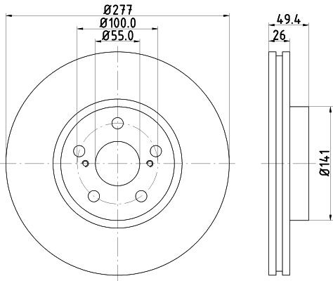 HELLA Vattenpump 8MP 376 810-194 8MP 376 810-194 HELLA vattenpumpar FORD GALAXY