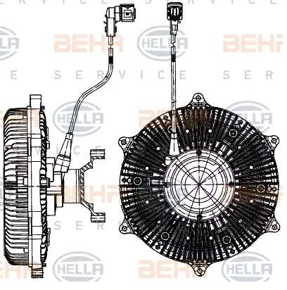 HELLA Frizione ventola 8MV 376 907-191 Costo Frizione ventola HELLA VOLVO 8MV 376 907-191